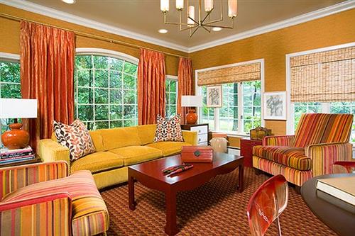 Design Help Burnt Orange Couches My Mbr Has Chocolate Brown Walls With A Burnt Orange Bedspread